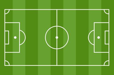 Yeşil çimen futbol alanı vektör arkaplanı