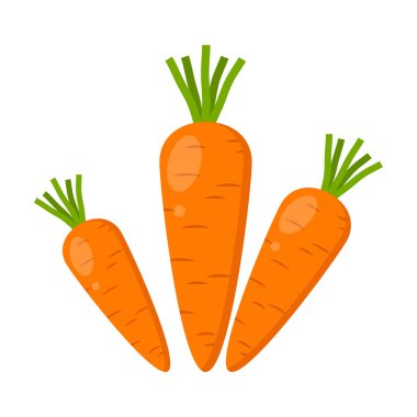 Havuç ikonu vektörü. Havuç sebze simgesi