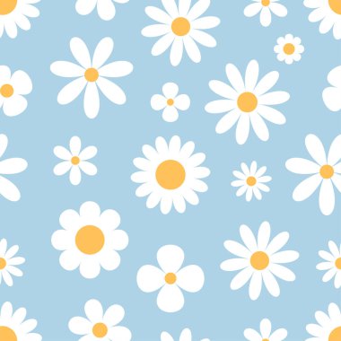 Papatya pürüzsüz desen. Çiçek vektör arkaplanı