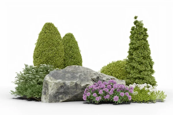 Realistischer Kleiner Garten Darstellung Von Isolierten Objekten — Stockfoto
