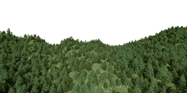 Montaña Realista Con Bosque Representación Objetos Aislados — Foto de Stock