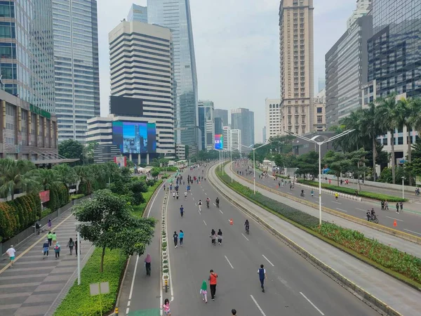 Джакарта Индонезия Мая 2023 Года Живая Атмосфера Дня Автомобилей Джалан — стоковое фото