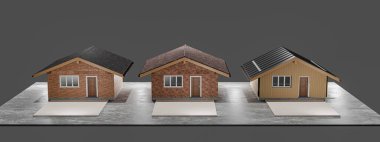 3D arka arkaya küçük evler yaptı