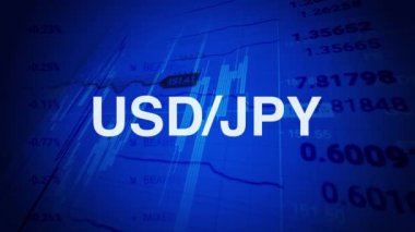 Dinamik Görselleştirme: USD / JPY için Animasyon Ticaret Grafiği İllüstrasyon Forex Değişim Oranları