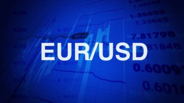 Dinamik Görselleştirme: EUR / USD için Animasyon Ticaret Grafiği İllüstrasyon Forex Değişim Oranları