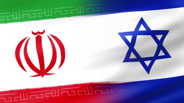 이란과 이스라엘 바람에 흔들리는 현실적인 이스라엘 배경입니다 이스라엘 — 비디오