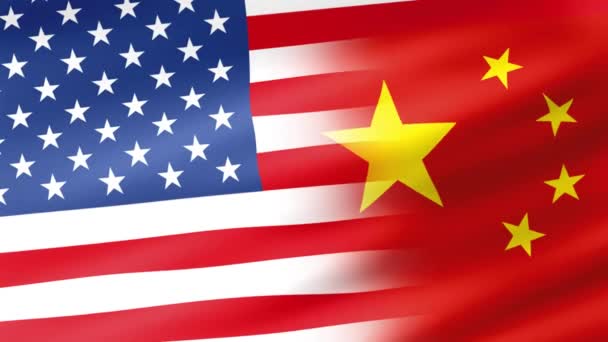 미국과 중국의 바람에 흔들리는 — 비디오
