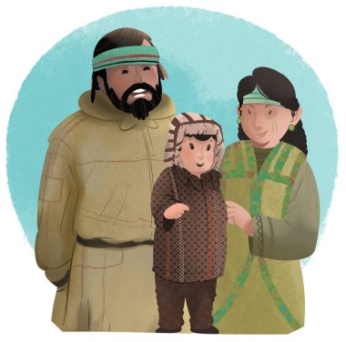 Sevimli yaşlı çift portresi, sevimli yaşlı çift, torunuyla dışarı çıkıyor.