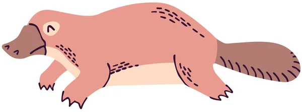 Illustration Vectorielle Hippopotame Dessin Animé Mignon — Image vectorielle