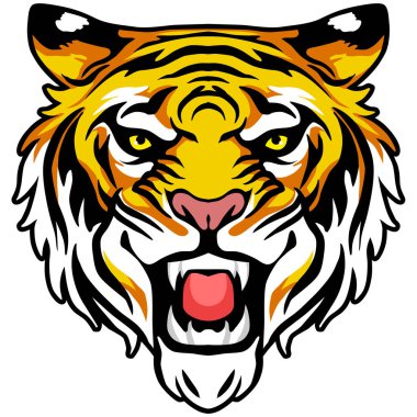 Bir Tiger portresi vektör