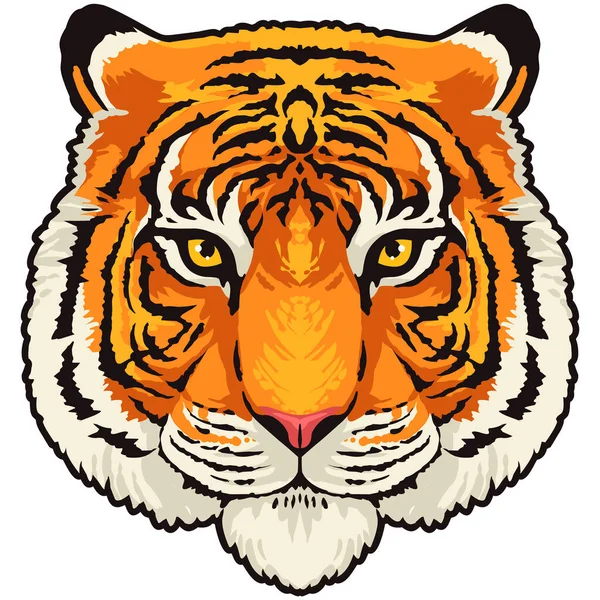 Tête Tigre Illustration Vectorielle — Image vectorielle