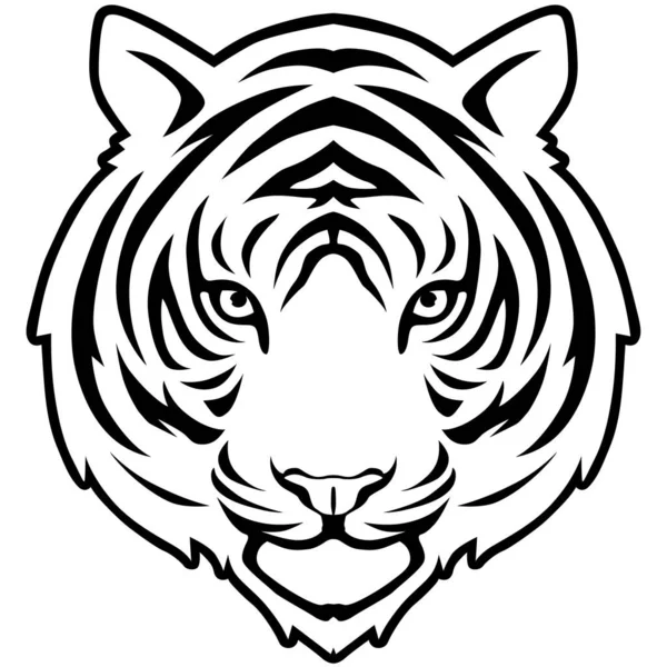 Illustration Vectorielle Une Tête Tigre — Image vectorielle