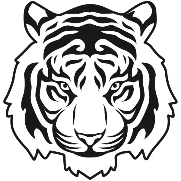 Illustration Vectorielle Tête Tigre — Image vectorielle