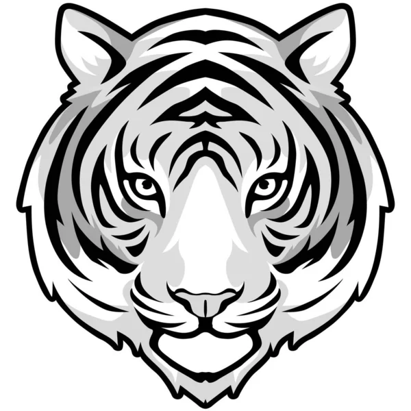 Vector Illustration Tiger Head — Stock Vector