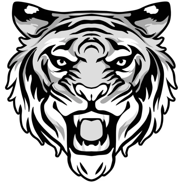 Illustration Vectorielle Tête Tigre — Image vectorielle