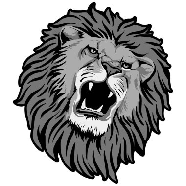 Aslan başının vektör illüstrasyonu