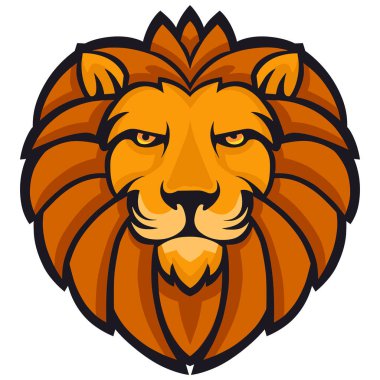 Aslan Başı Logo Vektörü İllüstrasyonu