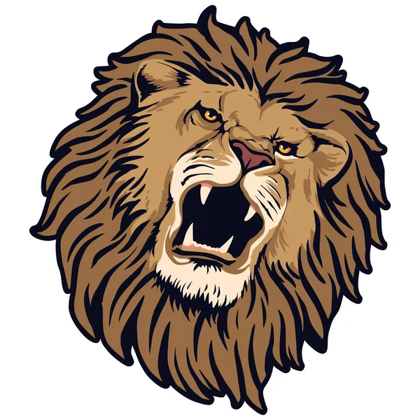 stock vector lion head portrait, vector illustration