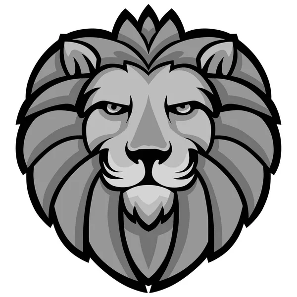 Leeuwenkop Logo Vector Pictogram Illustratie — Stockvector