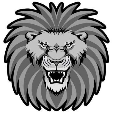 Aslan Başlı Maskot Vektörü