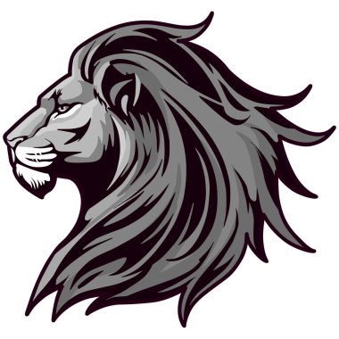 Aslan başının vektör illüstrasyonu