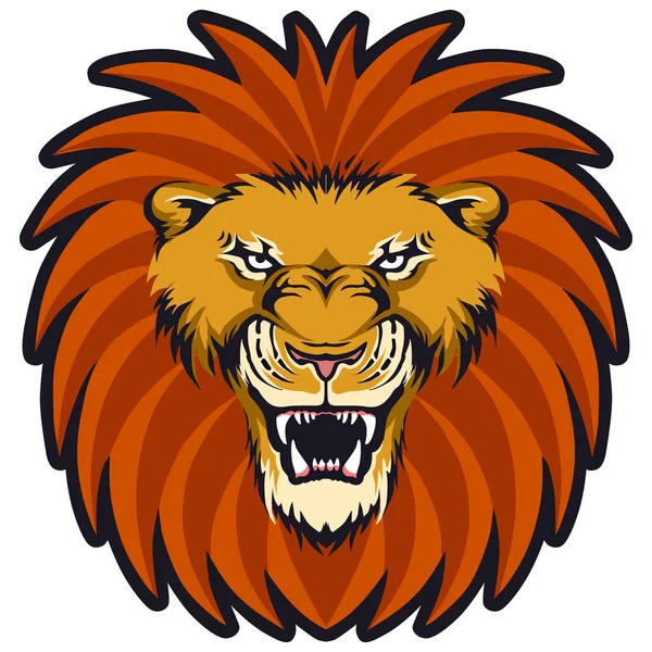 stock vector vector illustration of lion head