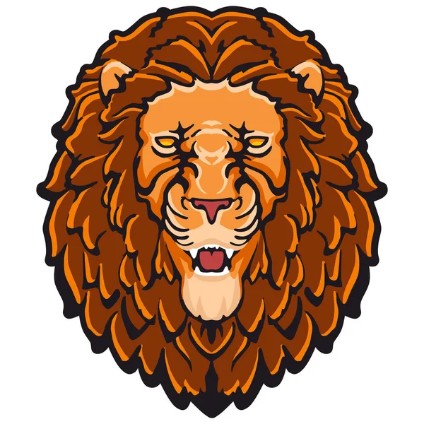 Leeuwenkop Met Een Logo Van Een Tijger — Stockvector