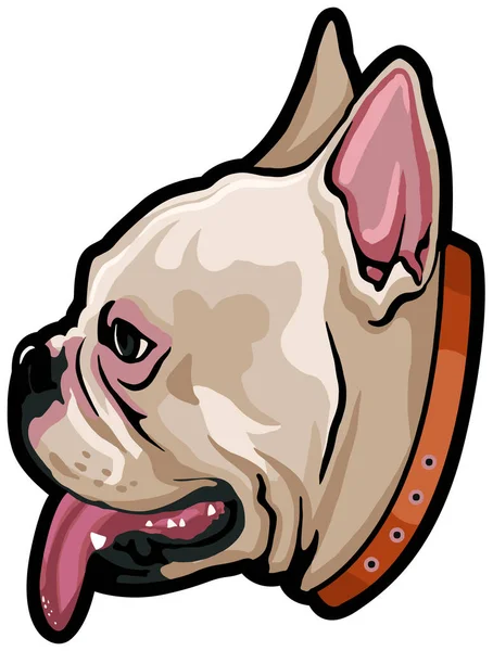 Lindo Perro Cara Animal Ilustración Vectorial Perro Toro — Vector de stock