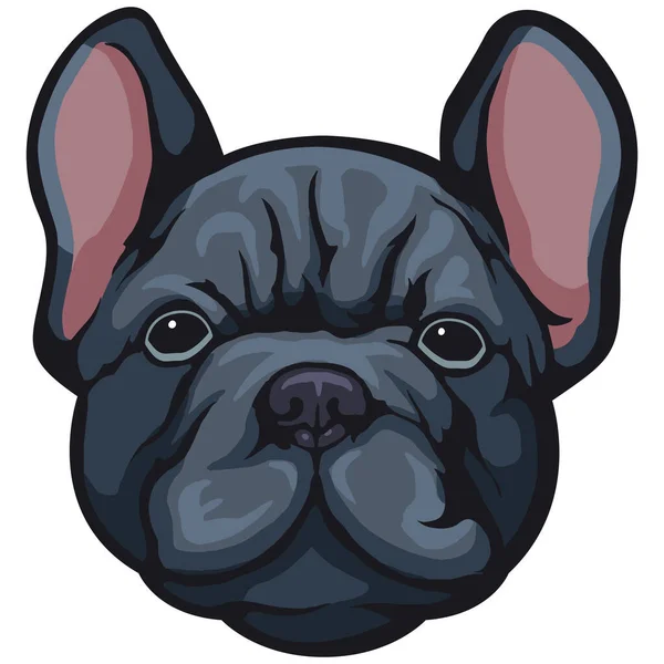 Cute Dog Animal Face Vector Illustration Bull Dog — Stock Vector
