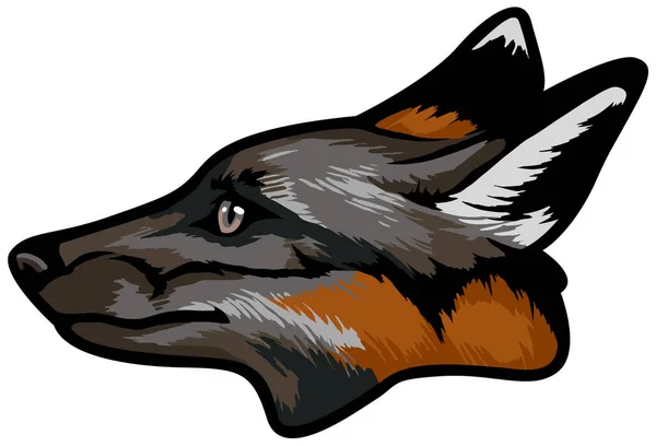 Fox Face Illustration Salvaje Bosque Vector — Archivo Imágenes Vectoriales