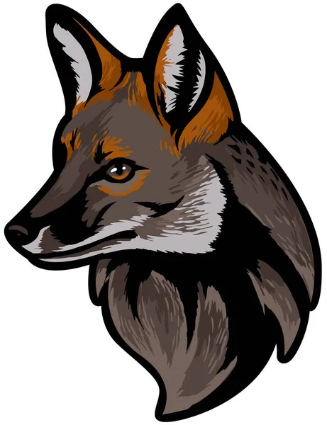 Fox Face Illustration Vild Skog Vektor — Stock vektor