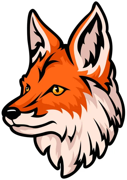 Fox Cabeza Vector Ilustración — Archivo Imágenes Vectoriales