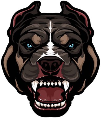 Kızgın buldog kafa maskotu. 