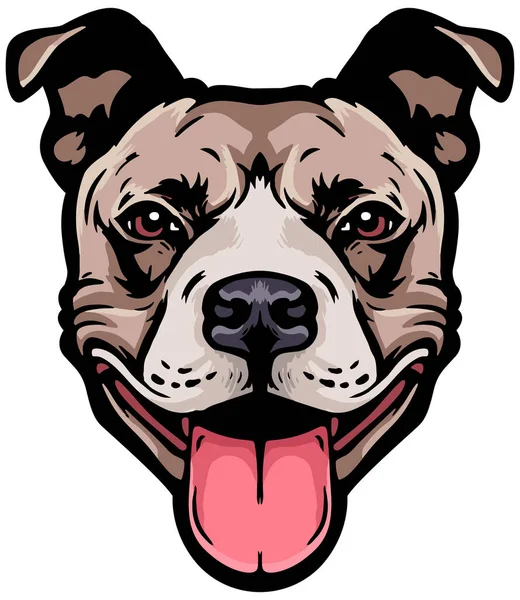 Dog Head Dog Head Vector Illustration Isolated White Background — Stock Vector