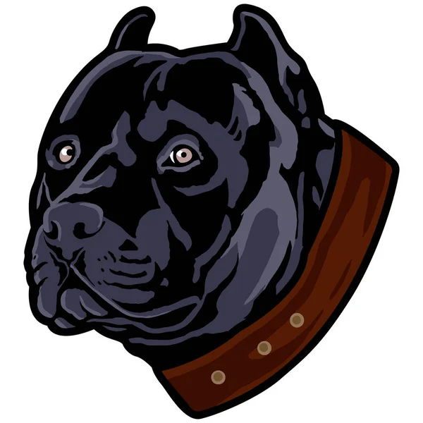 Cabeça Bulldog Ilustração Vetorial — Vetor de Stock
