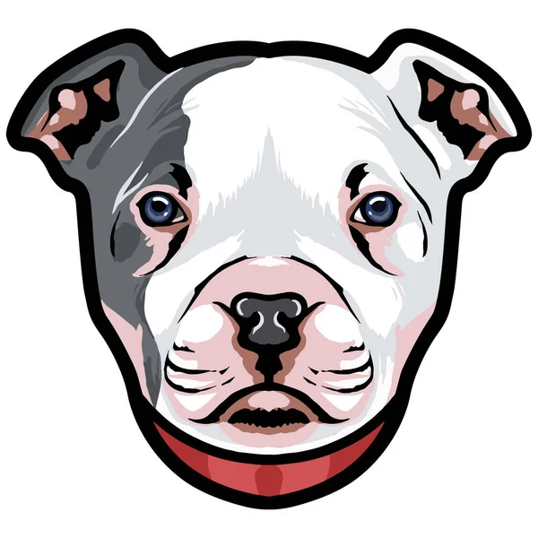 Vector Illustration Cute Dog Head — Stock Vector