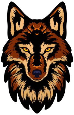 Kurt kafası. Vektör çizim 