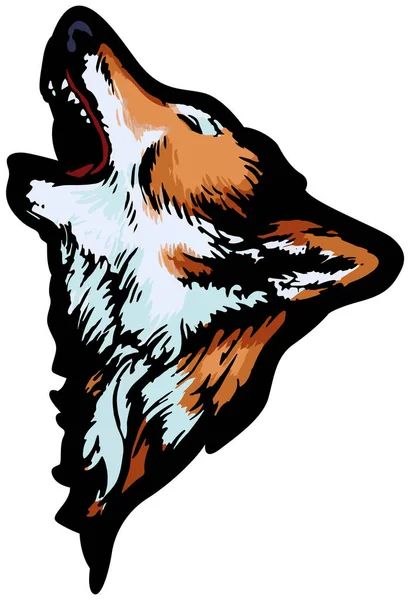 Logotipo Vetor Cabeça Lobo —  Vetores de Stock