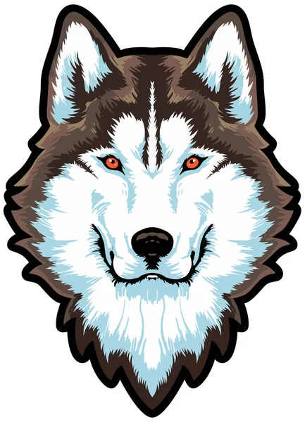 Λύκος Επικεφαλής Διάνυσμα Λογότυπο Εικονογράφηση Σχεδιασμό — Διανυσματικό Αρχείο