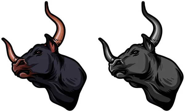 Ilustracja Wektorowa Czarnego Nosorożca Izolowanego Białym Tle — Wektor stockowy