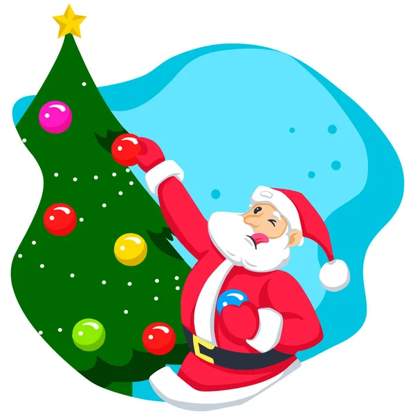 Καρτούν Άγιος Βασίλης Χριστουγεννιάτικο Δώρο Εικονογράφηση Διανύσματος — Διανυσματικό Αρχείο