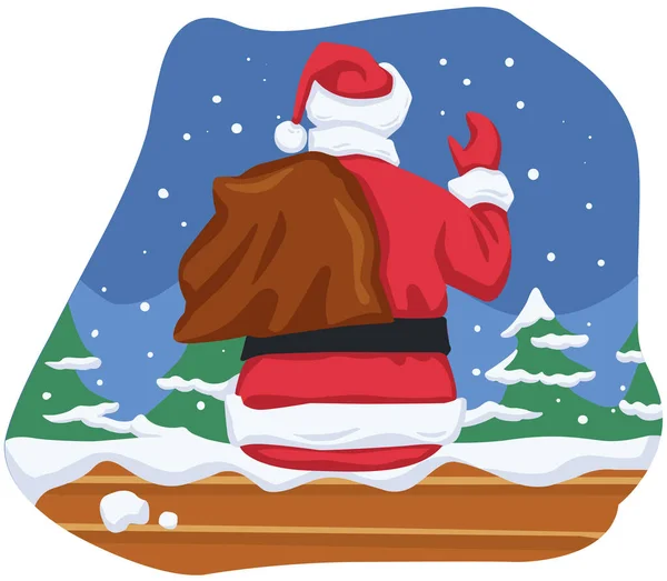 Santa Claus Sack Bag — Stock Vector