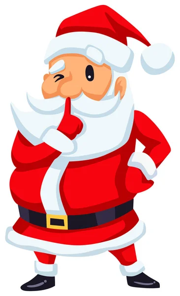 Santa Red Christmas Cartoon Character — Stock Vector