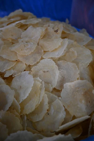 Chips Melinjo Aceh Pasar Tradisional — Stok Foto
