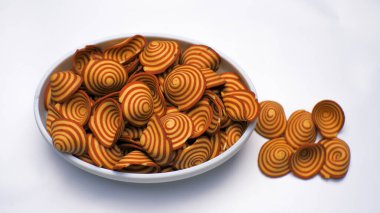 Kue kuping gajah,elephant ear snacks typical Indonesian food, elephant ear cakes made from wheat flour and tapioca flour