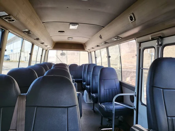 Old School Bus Car Cabin Seat Interior — Stock Photo, Image
