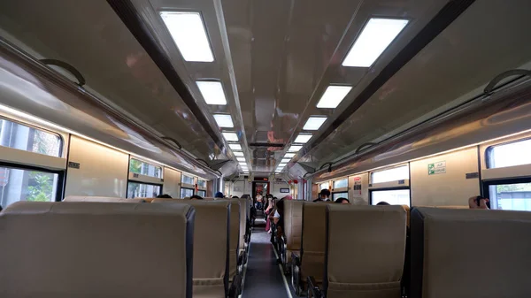 Jogja Train Cabin Inner Yogyakarzama Indonesia December 2022 — 스톡 사진