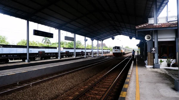 stock image Yogyakarta railway station, Yogyakarta/ Indonesia-25 December 2022.