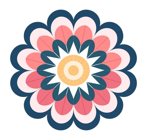 Belle Colorée Illustration Art Mandala Pour Décoration Murale Autocollants Décoration — Image vectorielle