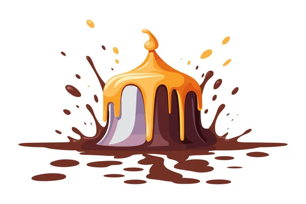 Čokoládové Skvrny Ilustrace Izolovaném Pozadí — Stockový vektor